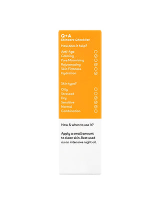 Revitalizačný pleťový olej s vitamínmi A, C, E a F Super Food Facial Oil Q+A