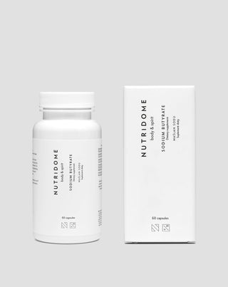 Maślan sodu 620 mg/dzień na jelita, stany zapalne i zaburzenia flory bakteryjnej Nutridome 60 szt._1