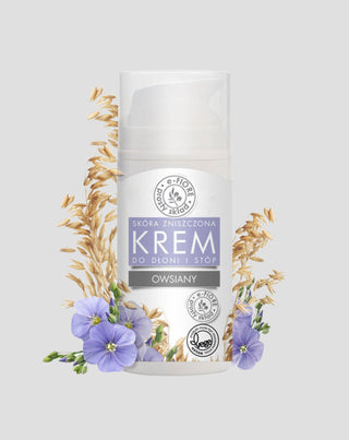 Ovsený krém s ľanovým a pomarančovým olejom na ruky a nohy E-Fiore - 1