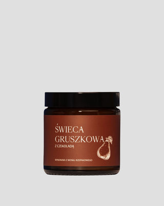 Prírodná repová vosková sviečka s hruškovou vôňou čokolády Mglife - 1