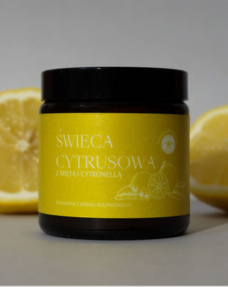 Sviečka s vôňou citrónu, mäty a citronely Citrus Mglife