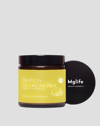 Sviečka s vôňou citrónu, mäty a citronely Citrus Mglife