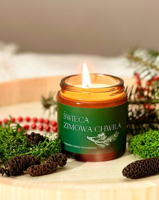 Vegánska okrúhlica Winter moment s vôňou borovice, cédru a jantáru 120 ml MgLife - 3