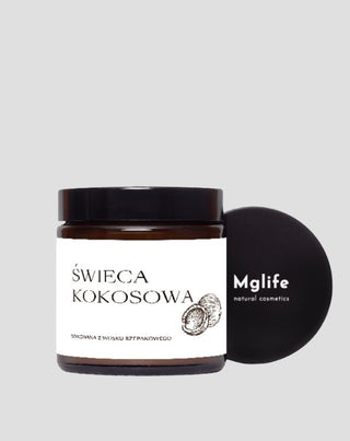 Vegánska okrúhlica s bavlneným knôtom s kokosovou vôňou 120 ml MgLife