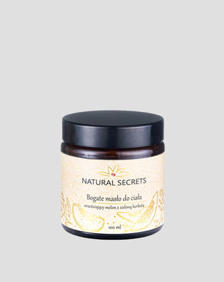 Telové maslo s prírodnými olejmi s vôňou melónu a zeleného čaju Natural Secrets - 1