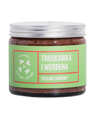 Spevňujúci a vyhladzujúci telový peeling s jahodami a verbénou Mydlarnia Cztery Szpaki - 1