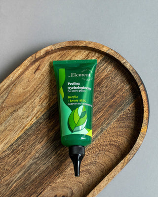 Trichologický čistiaci peeling na pokožku hlavy s extraktom z bazalky a ovocnou kyselinou Element - 2