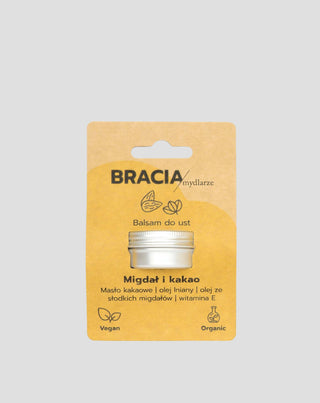 Hydratačný balzam na pery mandle a kakao s vitamínom E a ľanovým olejom Bracia Mydlarze - 3