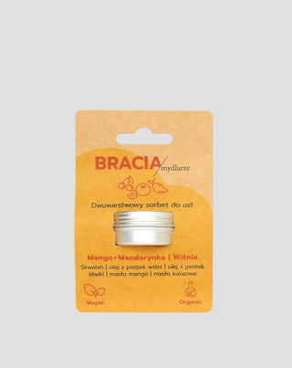 Ovocný sorbet pre suché a popraskané pery, čerešňa mango a mandarínka Bracia Mydlarze - 5