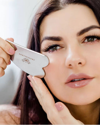 Cryo Ice Gua Sha Crystallove masážna doska na tvár z nehrdzavejúcej ocele - 2