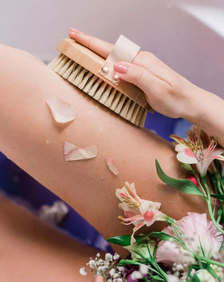 Bambusová agávová kefa pre suchú masáž tela crystallove - 2