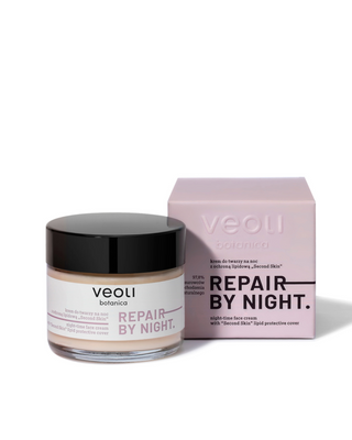 Nočný krém na tvár s lipidovou ochranou Second skin Repair by night Veoli Botanica