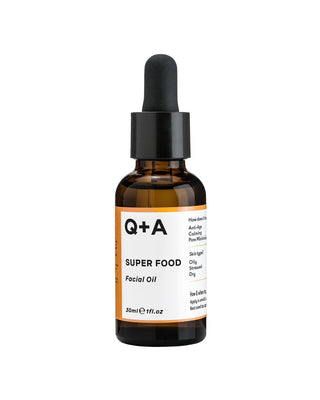 Revitalizačný pleťový olej s vitamínmi A, C, E a F Super Food Facial Oil Q+A