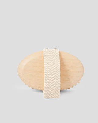 Telová masážna kefa suchá z prírodného dreva a vlákien na pálenie záhy No 1 Hhuumm - 3