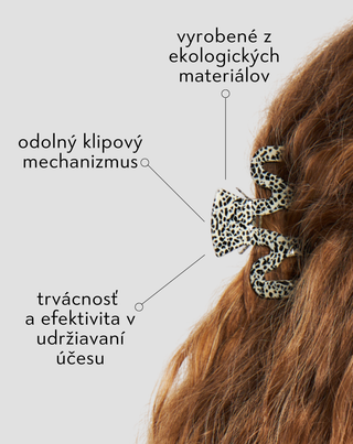 Sada veľkých štipcov do vlasov – mramorový a čierny Twisty 2 ks