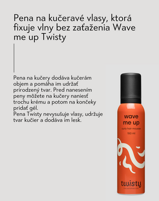 Wave me up Twisty pena na fixáciu kučier pre kučeravé vlasy bez zaťaženia