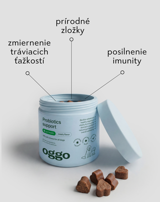 Probiotiká pre psov doplnkové krmivo pre psov na trávenie, tráviaci trakt a imunitu Oggo 180 g - 4