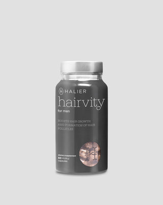Tablety proti vypadávaniu vlasov pre mužov pri plešatosti Hairvity Men Halier 60 kapsúl - 1