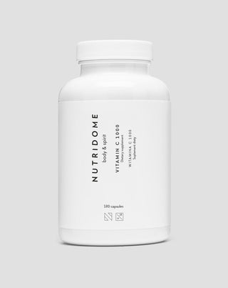 Vitamín C 1000 pre imunitu a syntézu kolagénu Nutridome 180 kapsúl - 1