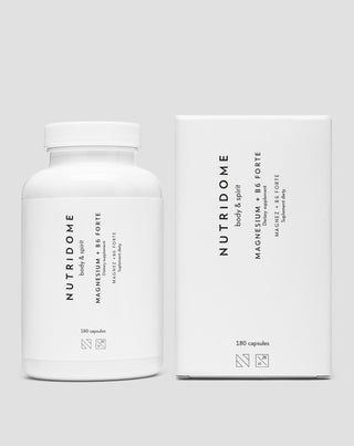 Magnézium + B6 Forte citrát horečnatý na kŕče nôh, lýtok, únavu a stres Nutridome 180 kapsúl - 4