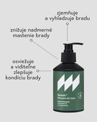 Šampón na fúzy s panthenolom a niacínamidom na čistenie a ošetrenie fúzov Monolit - 4