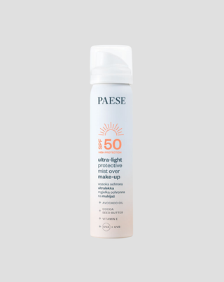 Ultraľahká ochranná hmla na make-up s ochranným faktorom SPF50 od Paese - 1