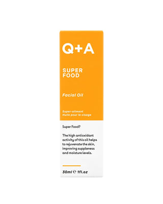 Revitalizačný pleťový olej s vitamínmi A, C, E a F Super Food Facial Oil Q+A