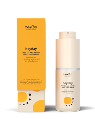 Výživné, rozjasňujúce sérum na tvár Heyday s antioxidantmi a triple vit. C 30 ml Resibo