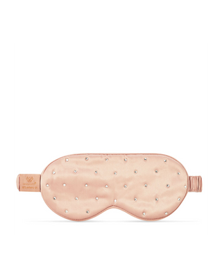 Hodvábna šatka na oči na spanie zdobená kryštálmi – rose Crystallove - 2