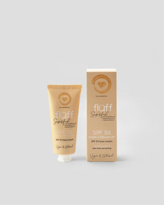 Fluff vyrovnáva pleťový krém s SUN FILTER SPF 50