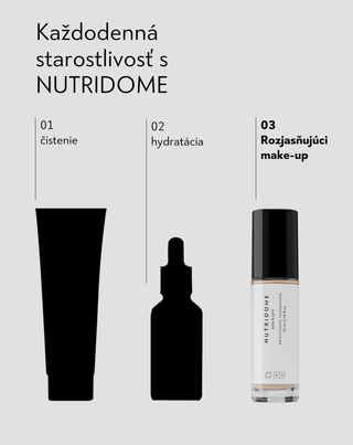 Rozjasňujúci hydratačný make-up s kyselinou hyalurónovou 02 Ivory Nutridome - 6