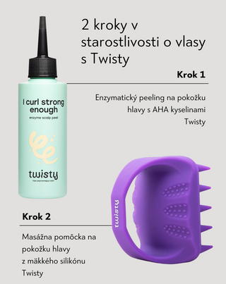 Enzymatický peeling na pokožku hlavy s AHA kyselinami na čistenie a stimuláciu mikrocirkulácie Twisty - 5