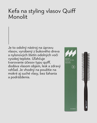 Kefa na úpravu vlasov z bukového dreva Quiff Monolit - 4