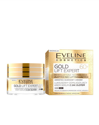 Luxusné omladzujúce krémové sérum 24k zlato, deň a noc, 60+ Eveline