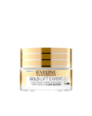 Luxusné omladzujúce krémové sérum 24k zlato, deň a noc, 60+ Eveline