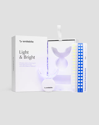 Sada na bielenie zubov s LED lampou a bieliacim gélom Light & Bright Smilebite