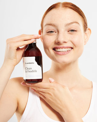 Ústna voda s mätovou príchuťou a účinkom proti zubnému kazu Smilebite - 2