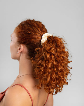 Sada hodvábnych gumičiek do vlasov zo 100% prírodného hodvábu- zelená, krémová, čierna Twisty 3 ks - 2