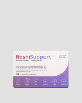 Doplnok stravy pri hypotyreóze a Hashimotovej chorobe HashiSupport Gardenpharm 60 kapsúl - 1