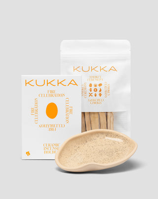 Súprava kadidiel Palo Santo Svätý Strom s keramickou podložkou Kukka - 1