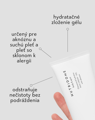 Čistiaci a hydratačný gél na tvár s alantoínom Nutridome - 3