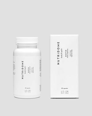 Biotín kapsuly 2500 mcg vitamínu H pre vlasy, pokožku a nechty Nutridome 60 ks - 2