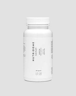 Biotín kapsuly 2500 mcg vitamínu H pre vlasy, pokožku a nechty Nutridome 60 ks - 1