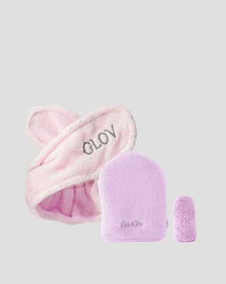 Gumička na vlasy, dve rukavice na odstraňovanie make-upu a denná starostlivosť o pleť Glov - 1