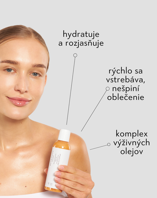 Rozjasňujúci telový olej s glow efektom, s jojobovým a arganovým olejom Nutridome - 3