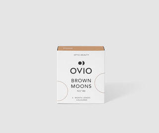 Hnedé medové farebné kontaktné šošovky, nedioptrické mesačné, brown moons no. 1 Ovio