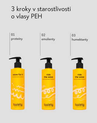 Súprava vlasovej starostlivosti PEH proteíny, emolienty, humektanty Twisty - 2