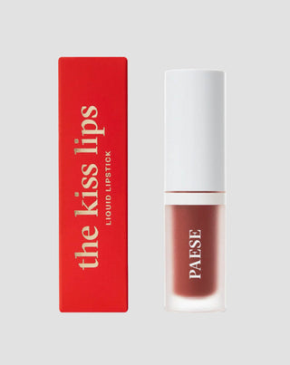 Ľahký, matný tekutý rúž bez pocitu lepivosti The Kiss Lips 04 Rusty Red Paese