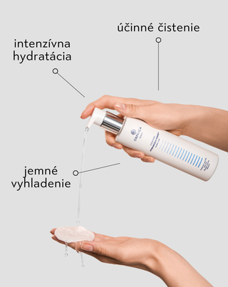 Micelárna voda na odličovanie a čistenie s močovinou, kyselinou hyalurónovou a glykolovou Cleansing Orphica Clinic 200 ml