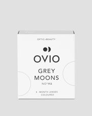 Šedé platinové farebné kontaktné šošovky, nedioptrické mesačné, grey moons no. 2 Ovio